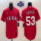 2023 Champions Nike Texas Rangers #53 Adolis Garcia red majestic baseball jerseys-BD