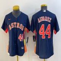 Women Nike Houston Astros #44 Yordan Alvarez blue baseball jerseys-BD