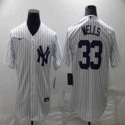 Nike New York Yankees #33 David Wells white majestic baseball Jerseys-BD