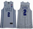 Duke Blue Devils #5 Reddish V Neck College Basketball Jersey - White