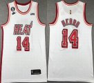 Nike Miami Heat #14 Tyler Herro white nba basketball jerseys 6 patch-XD