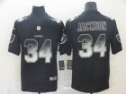 Nike Oakland Raiders #34 Bo Jackson black Color Rush Limited Jersey Fireworks version