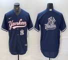 Nike New York Yankees blank blue MLB baseball Jersey Joint name -BD 16