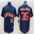 Nike Houston Astros #35 Justin Verlande dark blue baseball jerseys -BD 02