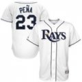 Tampa Bay Rays 23# Carlos Pena White Baseball Jersey