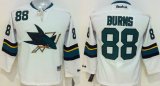 Youth Reebok San Jose Sharks 88 Brent Burns white Ice Hockey Jersey