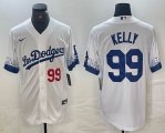 Nike Dodgers #99 Joe Kelly white fashion MLB baseball Jersey Joint name -BD 02