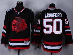 Chicago Blackhawks Corey Crawford #50 black Ice Hockey Jersey(1)