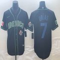 2023 World Cup Mexico #7 Julio Urias black majestic baseball jerseys 36