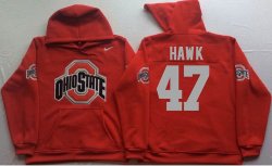 Ohio State Buckeyes Red #47 HAWK NCAA Hooded Sweatshirt