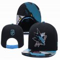 2023 San Jose Sharks black NHL Snapback Hats