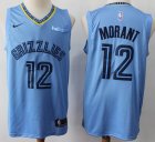 Nike Memphis Grizzlies #12 Ja Morant skyblue nba basketball jersey-LT