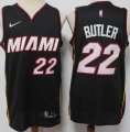 Nike Miami Heat #22 Jimmy Butler black nba basketball jerseys 75th-S8