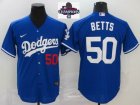 2024 World Series Champions Nike Los Angeles Dodgers Mookie Betts black majestic baseball Jersey-LT