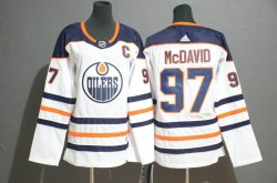 Women Adidas Connor Mcdavid #97 Edmonton Oilers white Ice Hockey-WL