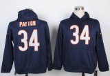 Chicago Bears PAYTON 34 blue nfl Hooded Sweatshirt