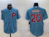 Philadelphia Phillies #20 Mike Schmidt nike skyblue Baseball Jersey-BD 01