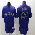 2016 Colorado Rockies #27 Trevor Story purple Flexbase Authentic Collection Jersey