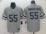 Dallas Cowboys #55 Leighton Vander Esch Nike Gray Color Rush Limited Jersey Inverted version