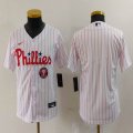 Youth Nike Philadelphia Phillies blank white majestic baseball jerseys 01