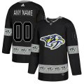 Custom Adidas Nashville Predators black fashion ice hockey Jersey