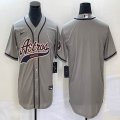 Nike Houston Astros blank gray majestic baseball jerseys Joint name -BD 09