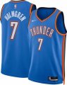 Nike oklahoma City Thunder #7 Chet Holmgren blue basketball jerseys Hot press font