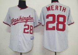 Washington Nationals 28 Werth Grey MLB Jerseys