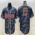 Nike Tampa Bay Buccaneers blank gray camo baseball jerseys Joint name-BD 01