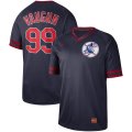 Nike Cleveland Indians #99 Ricky Vaughn dark blue throwback baseball jerseys