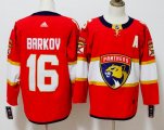 Adidas Florida Panthers #16 Aleksander Barkov red hockey Jersey-FH