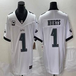 Nike Eagles #1 Jalen Hurts white Color Rush Limited Jersey-BD C patch 03-BD