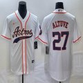 Nike Houston Astros #27 Jose Altuve white majestic baseball jerseys Joint name -BD 02