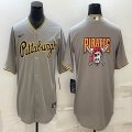 Nike Pittsburgh Pirates blank gray majestic baseball jerseys