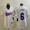 Youth Nike Texas Rangers #6 Josh Jung white majestic baseball jerseys