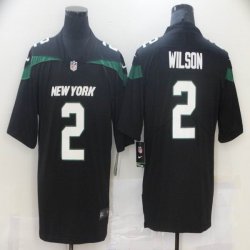 Nike New York Jets #2 Zach Wilson Black Color Rush Limited Jersey-BD