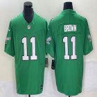 Nike Philadelphia Eagles #11 Carson A.J. Brown green throwback Color Rush Limited Jersey-BD 01