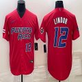 Puerto Rico Baseball #12 Francisco Lindor red 2023 World Baseball Classic Replica Player Jersey 03