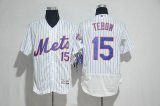 New York Mets #15 Tim Tebon white flexbase baseball jersey