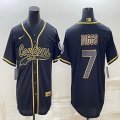 Nike Dallas Cowboys #7 Trevon Diggs black nfl and baseball jerseys Joint name-BD 01