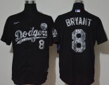 Nike Los Angeles Dodgers #8Kobe Bryant black Silver fashion majestic baseball Jersey-WL