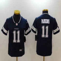 Youth Nike Dallas Cowboys #11 Micah Parsons blue Color Rush Limited Jersey