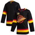 Custom adidas Vancouver Canucks black hockey jersey