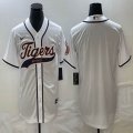 Nike Detroit Tigers blank white Majestic baseball jerseys Joint name-BD