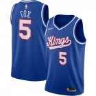 Nike Sacramentoics Kings #5 De Aaron Fox blue Basketball Jersey city version-XD