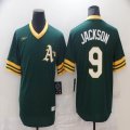 Nike Oakland Athletics #9 Reggie Jackson green majestic baseball jerseys-BD