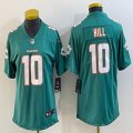 Women Nike Miami Dolphins #10 Tyreek Hill Green Color Rush Limited Jersey