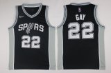 Nike San Antonio Spurs #22 Rudy Gay black nba basketball jersey