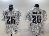 Philadelphia Eagles 26# Saquon Barkley Nike Arctic Camo 2024 Salute to Service Limited Jersey