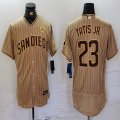 Nike San Diego Padres #23 Fernando Tatis Jr. beige Flexbase Authentic Collection Jersey 01